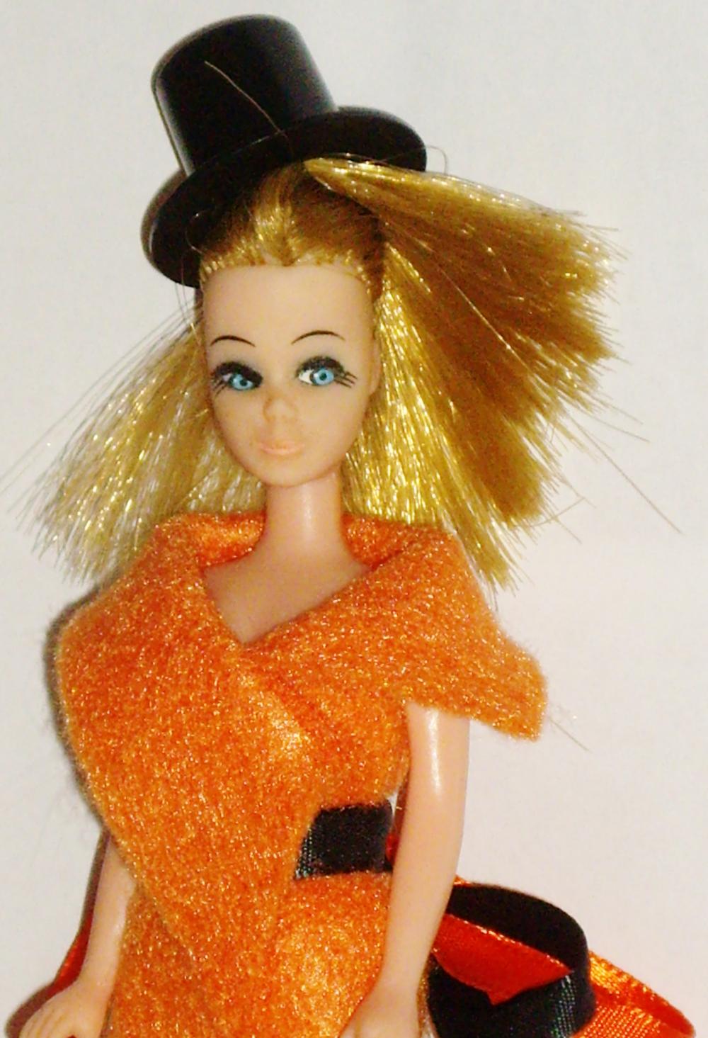 Dawn Doll Clothes, Handmade Steampunk Halloween Outfit for Vintage Topper Dawn